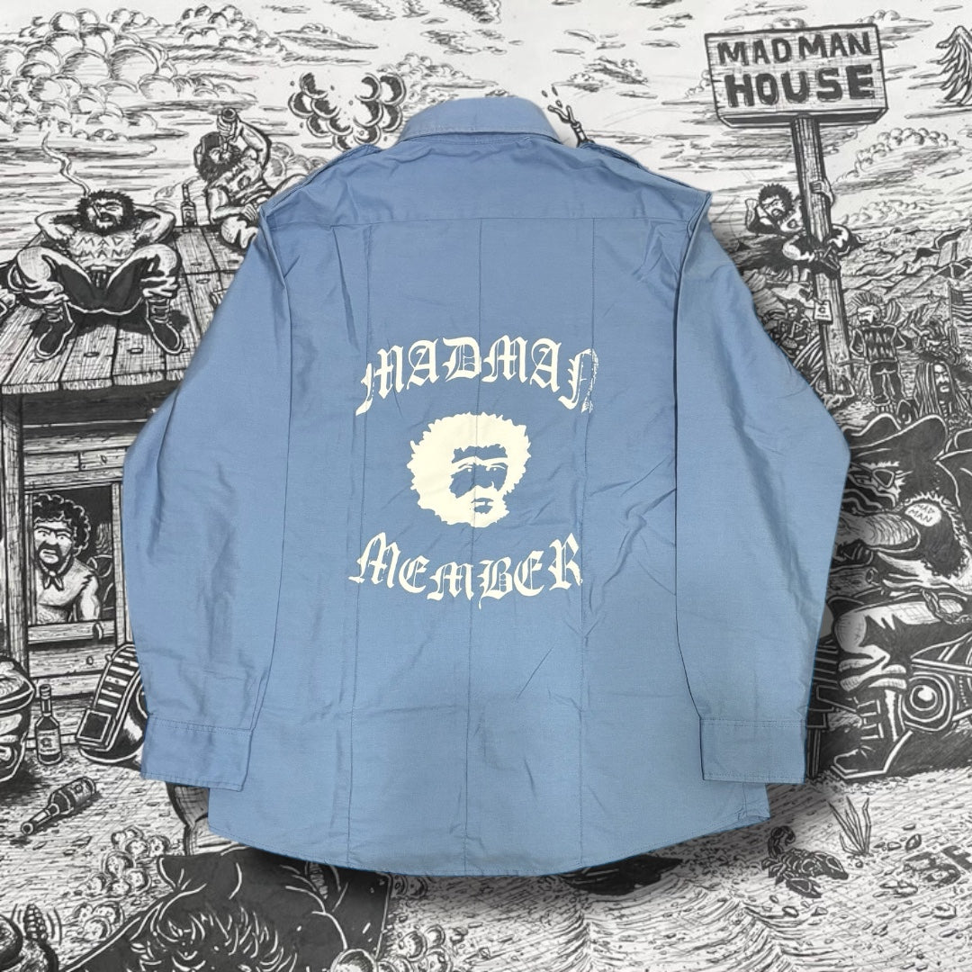 Madman Member Blue Button Up Shirt