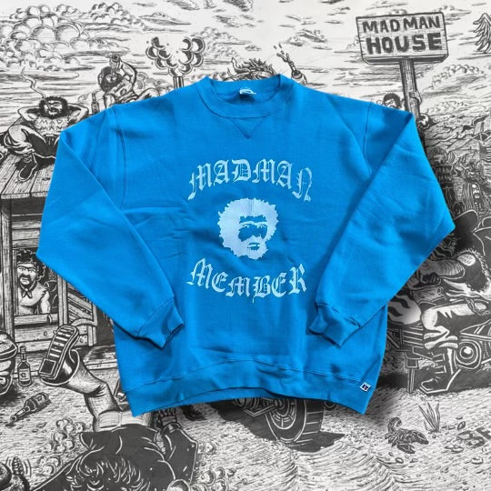 Madman member baby blue vintage sweatshirt