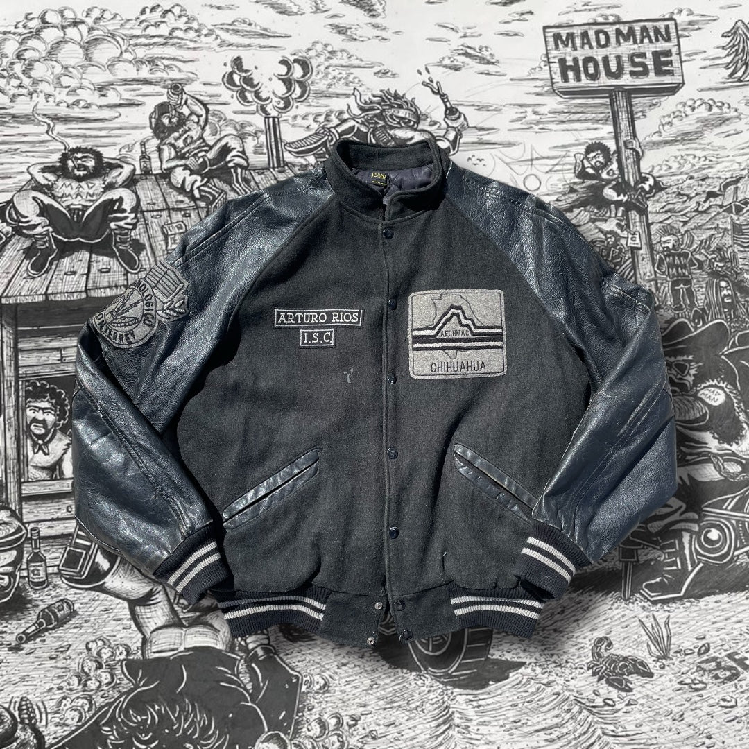 Madman Member Vintage Black Varsity Jacket