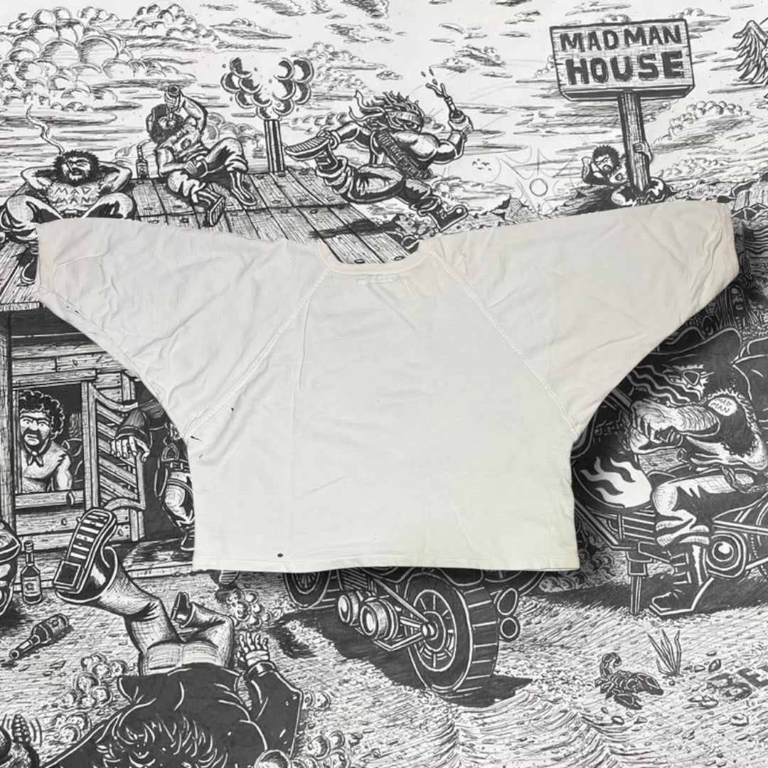 Madman Member Vintage White Raglan 3/4 Sleeve