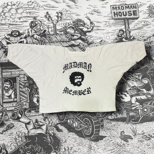 Madman Member Vintage White Raglan 3/4 Sleeve