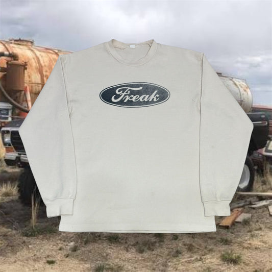 Freak Unisex Off White Thermal Long Sleeve