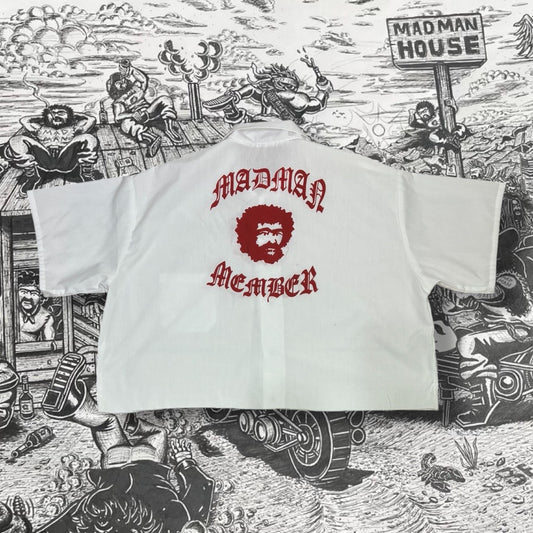 Madman Member Cropped Vintage Button Up Shirt
