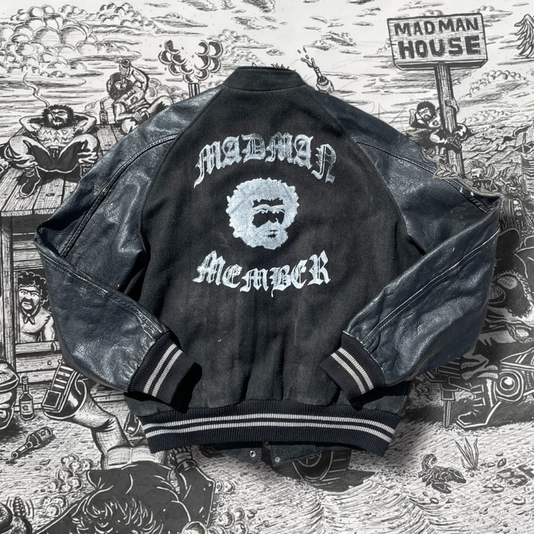 Madman Member Vintage Black Varsity Jacket
