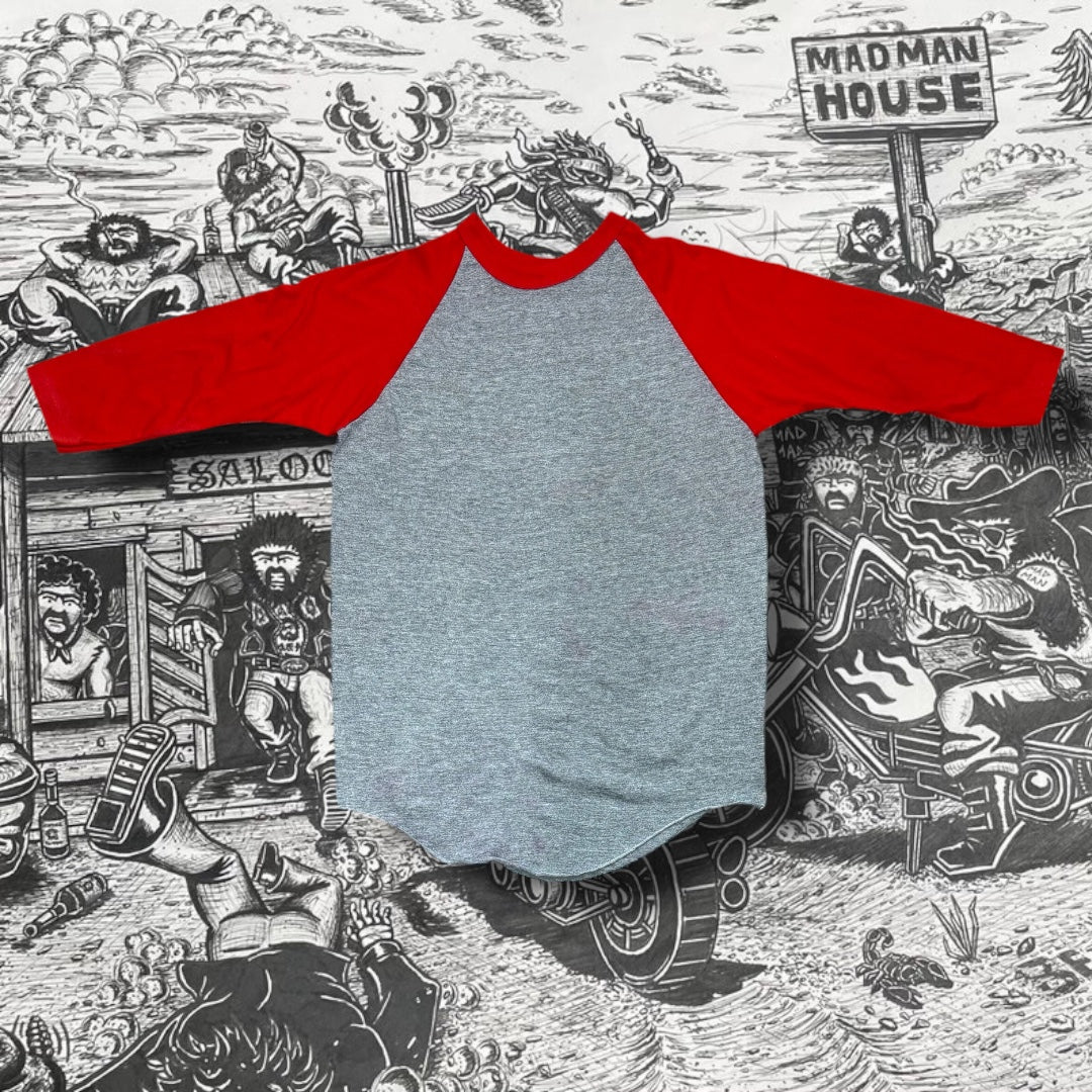 MadMan Member Vintage Grey & Red Raglan