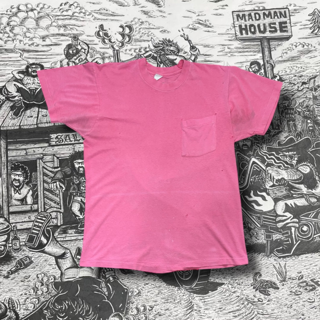 MadMan Member Vintage Pink Thrashed Tee Shirt