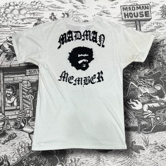 Madman Member Vintage Thrashed White Tee Shirt